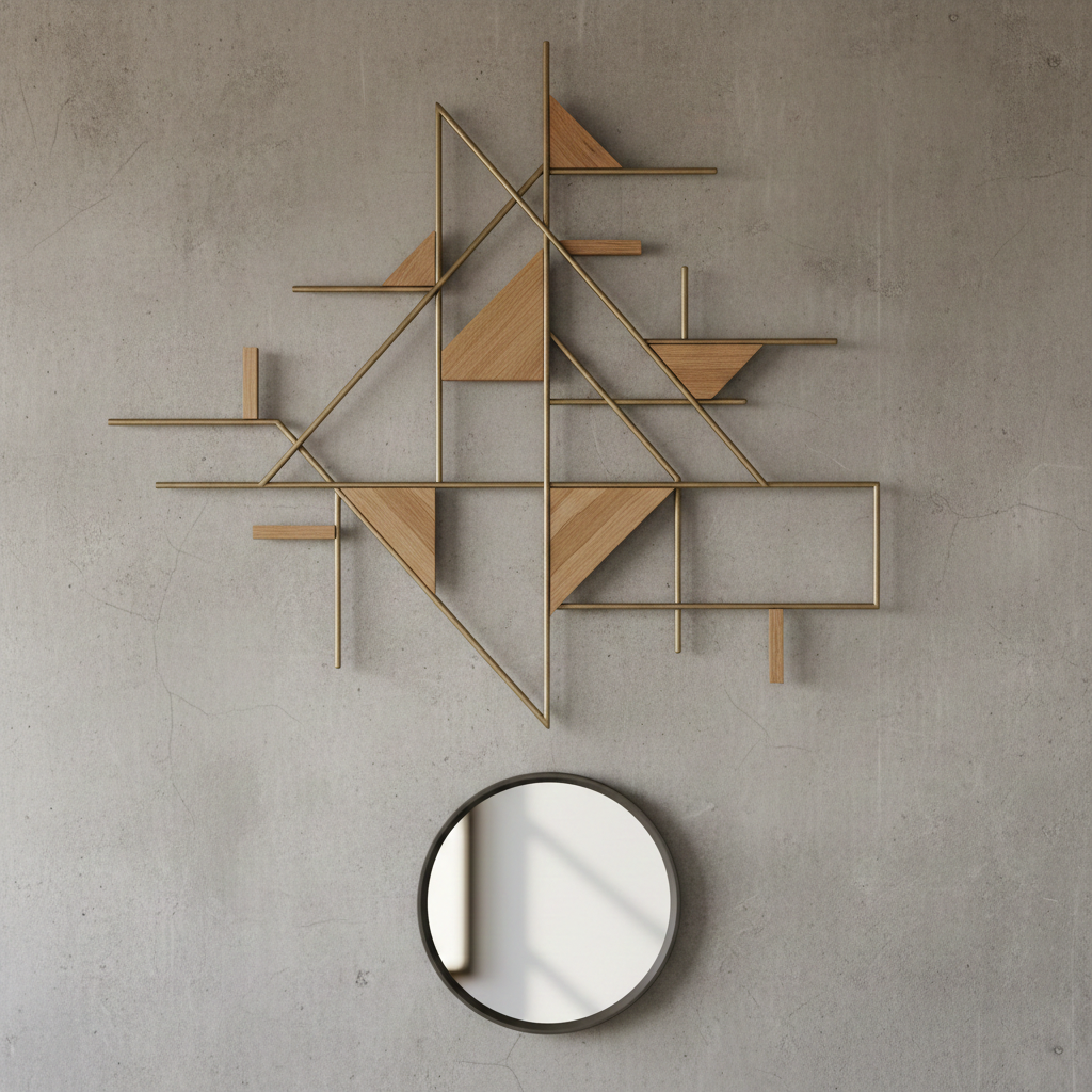 Moderni metallinen seinäkoriste